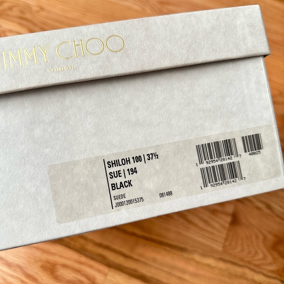 Jimmy Choo Black Suede Diamond Crystal Heels, 37.5 - Picture 5 of 6